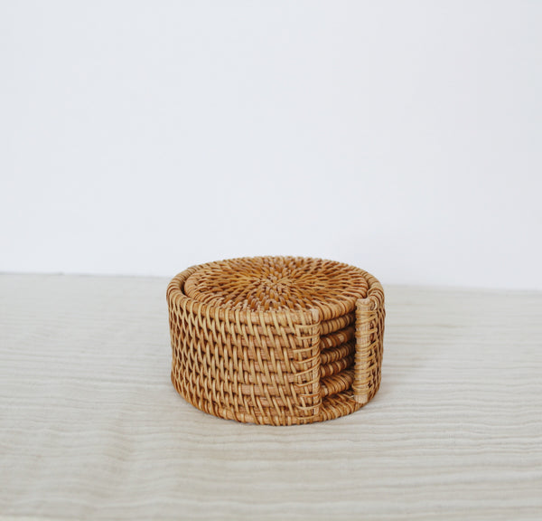 Rattan Coaster Set