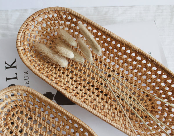 Rattan Tray Set