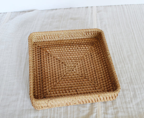 Square Rattan Tray