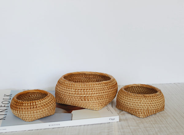 Rattan Bowl Set