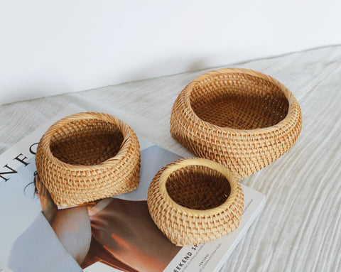 Rattan Bowl Set